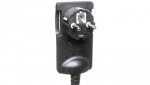 Wtyczka płaska kątowa 2P 16A 250V z przewodem 1,5m, czarna OR-AE-1312/B