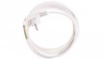 Przewód przyłączeniowy W-2 3x1,0 mm2 biały z wtyczką kątową 3m 51.925