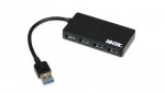 Hub IBOX USB 3.0 CZARNY 4-PORTY, SLIM IUH3F56 (4x USB 3.0 kolor czarny)