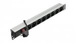 Listwa zasilająca RACK 19 cali 1U 8 gniazd z wyłącznikiem NEKU /1,8m/