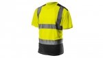 T-shirt ostrzegawczy, ciemny dół, żółty, rozmiar XL 81-730-XL