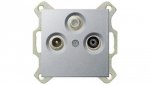 Gniazdo RTV-SAT końcowe Gira System 55 aluminium