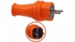 WTYCZKA GUMOWA POMARAŃCZOWA 16A 230V IP44 HERMETYCZNA NA KABEL