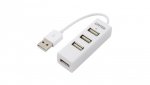 UNITEK Hub USB 2.0 A pasywny na 4 porty USB A biały na kablu 0,1m