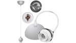Lampa wisząca zwis sufitowy E27 chromowana pod klosz (bez linki)