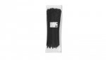 Qoltec Opaski zaciskowe wielorazowe/trytki 7.2*450mm Nylon66 UV Czarne