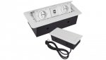 GNIAZDO CHOWANE W BLAT NABLATOWE + 2 USB GNIAZDKO