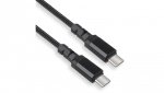Kabel 2 x USB-C 15W Maclean, wspierający QC 3.0, przesył danych, 3A, , czarny, dł. 2m, MCE494