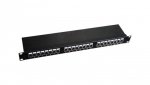 Patch panel 1U/19 cali STP ekranowany 24 porty kat. 5E złącza LSA półka montażowa Q-LANTEC - Q-LANTEC