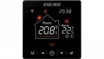 Termostat podłogowy regulator temperatury bezprzewodowy z wyświetlaczem LCD IP20 SN-20 czarny GRAND MEYER