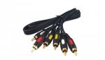 Kabel 3*RCA łezka 0,8m -