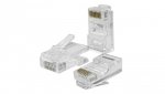 Qoltec Wtyk przelotowy złącze RJ45 CAT6 UTP Pass Through Pozłacane styki 100 sztuk