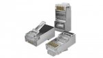 Qoltec Wtyk przelotowy złącze RJ45 CAT6 FTP Pass Through Pozłacane styki 100 sztuk