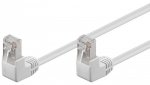 CAT 5e Kabel łączący 2x 90 pod kątem,F/UTP, Biały - Długość kabla 3 m