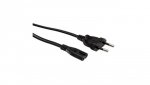 VALUE Kabel zasilający Euro z płaską wtyczką do C7, 2-biegunowy, czarny, 1 m