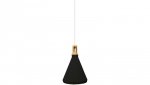 Lampa dekoracyjna wisząca czarna z elementem drewna fi:250mm dł:1200mm E27 max 60W IP20 V-TAC VT-7525-B