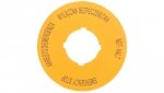 Tabliczka opisowa żółta okrągła EMERGENCY STOP (4 języki) M22-XBK15 167638