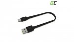 Kabel Green Cell GCmatte USB - USB-C 25cm, szybkie ładowanie Ultra Charge, QC 3.0
