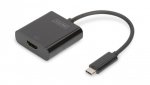 Adapter graficzny HDMI 4K 30Hz UHD na USB 3.1-C z audio czarny dł. 15cm DA-70852