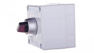 Kaseta sterownicza 1-otworowa pokrętło dwupołożeniowe IP65 przepust PG-G20W01 szara SP22K106-2