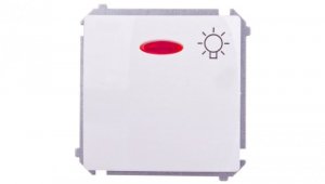 Simon Basic Przycisk /światło/ z podświetleniem 24V, szybkozłącza, biały BMS1L24V.01/11