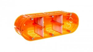 Puszka podtynkowa potrójna 60mm pomarańczowa M3x60F Multiwall 33167008