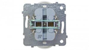 KARO Gniazdo podwójne b/u ecru perłowy GP-2SR/m/42