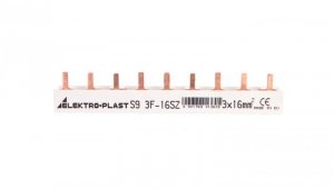 Szyna prądowa typu PIN 3P 16mm2 100A 9 pinów IZS16/3F/9 45.249