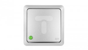 BERG Łącznik jednobiegunowy n/t 10AX IP20 srebrny 3710-06