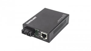 Media Konwerter GB PoE+ 1000Base-T RJ45 na 1000Base-LX SC SM