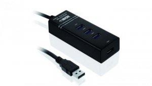 Hub IBOX USB 3.0 CZARNY 4-PORTY IUH3FB (4x USB 3.0 kolor czarny)