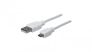 Kabel USB A-Microb M/M 0,3M USB2.0 Hi-Speed Biały ICOC MUSB-A-003W