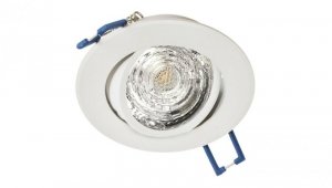 Oprawa ATENA-O-W okrągła biała piaskowana regulowana sufitowa wpuszczana aluminiowa