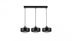 Lampa LOFT IDA-S W2 3xE27 wisząca czarno srebrny