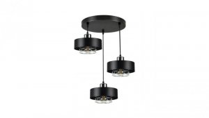 Lampa LOFT IDA-S W3 3xE27 wisząca czarno srebrny
