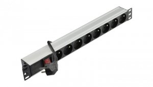 Listwa zasilająca RACK 19 cali 1U 8 gniazd z wyłącznikiem NEKU /1,8m/