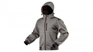 Kurtka robocza softshell z kapturem odpinanym, rozmiar XXL 81-551-XXL