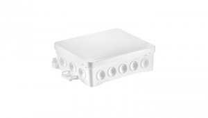 Puszka naścienna 90x40x135mm z dławnicą zintegrowaną samozatrzaskowa, bezhalogenowa, seria FASTBOXiHOOK biała IP54 NS9 35404106