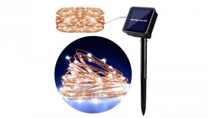 Solarna lampa ogrodowa ozdobna 100 LED 10m 600mAh GreenBlue GB164