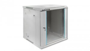 Qoltec Szafa RACK 19 12U 600 x 635 x 600 Hartowane drzwi Wisząca Stalowa obudowa Zamek Szara