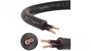 Przewód sterowniczy prądowy BiT 500 Black FR 300/500V 2x1,5 linka do ziemi Bitner /200m/