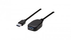 Przedłużacz kabel Superspeed USB 3.0 A-A M/F Aktywny Czarny 150712