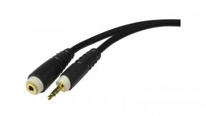 KLOTZ Przedłużacz Audio AUX mini Jack 3,5mm Stereo (wtyk / gniazdo) 3m