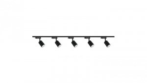 Zestaw 5x lampa SIENA ALU Track czarna z żarówką led gu10 PHILIPS 5W ciepła biała + szynoprzewód 2m kolor czarny