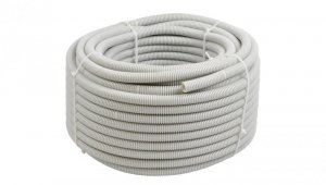 Rura karbowana elektroinstalacyjna RKGL 16/11mm giętka samogasnąca peszel 320N PVC UV szara 10m