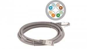 Patch-cord S/FTP kat.6A LSOH 7.0m szary KKS6ASZA7.0