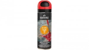 Farba geodezyjna do znakowania spray czerwona SOPPEC Fluo T.P.