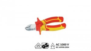 Szczypce boczne elektrotechniczne 160mm VDE 1000V n-vde06