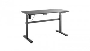 Biurko elektryczne Ergo Office, regulacja wys, szary, max wys 118cm 50 kg - z blatem do pracy stojąco siedzącej, ER-434