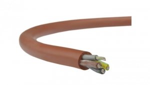 Kabel silikonowy SIHF 180C 300/500V 5x1 ciepłoodporny LSOH ceglasty linka BSG /100m/